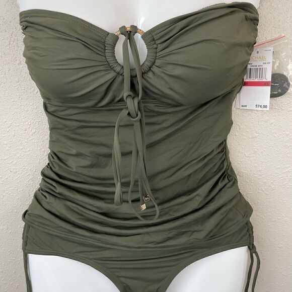 NWT MICHAEL Michael Kors Matching Tankini And Bottoms Sizes XS or S - Picture 2 of 5